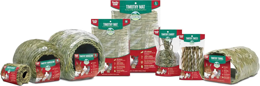 Natural Timothy Hay Tunnel for Small Pets - Edible Hideout, Chew Toy & Cage Accessory for Rabbits, Guinea Pigs, Chinchillas, Rats
