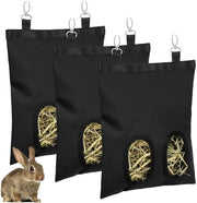 Hay Bag Hanging Pouch Feeder Holder Feeding Dispenser Container for Rabbit for Burrowly bowls & bottles and small pet care.