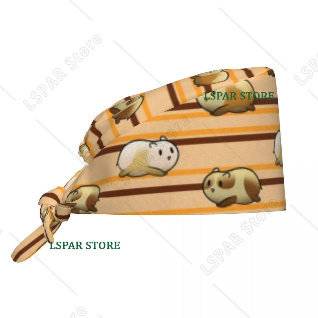 Custom Guinea Pigs Striped Medical Staff Scrubs Hat Women Men Domestic Cavy For Chef Hat Scrub Caps