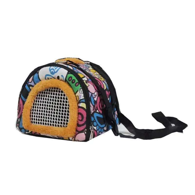 Breathable Sling Carrier for Hamsters and Small Pets for hamsters, guinea pigs, rabbits, and ferrets from Burrowly small pet supplies.