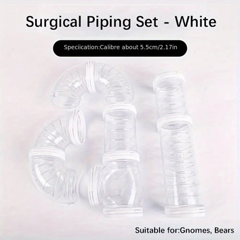 Transparent Small Pet Tunnel Set Diy Connectable Tubes for Hamsters Gnomes