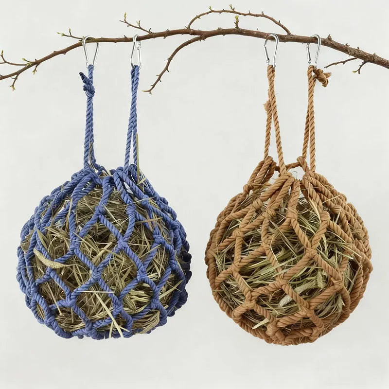 Hanging Rabbit Hay Feeder Ball Holder Food Rack Cage Small Pet Feeding