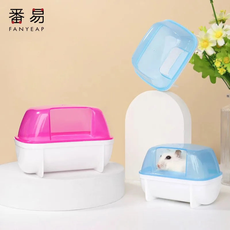 External Hamster Bath and Toilet Box from Burrowly for cleaning and small pet care.