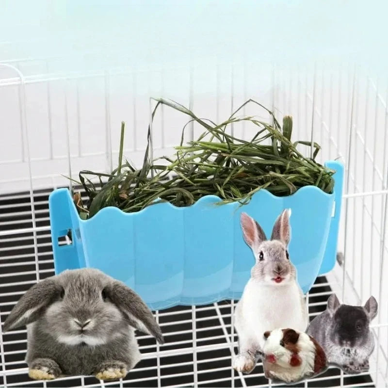 Small Pet Rabbit Hay Feeder Guinea Pig Rack Feeder Guinea Pig Chinchilla for Burrowly hay & forage and small pet care.