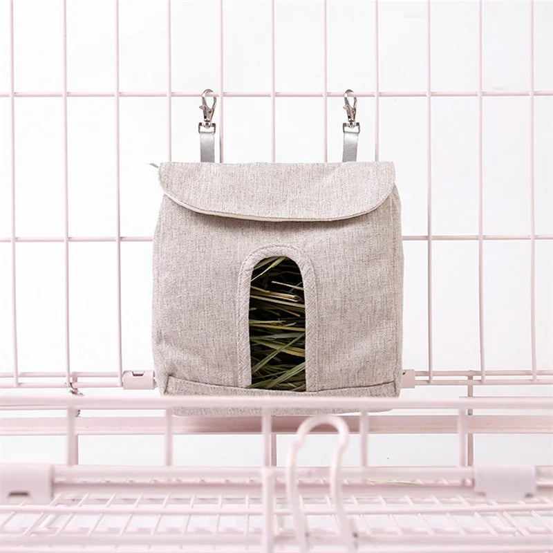 Bite-Resistant Hay Feeding Bag for Small Pets