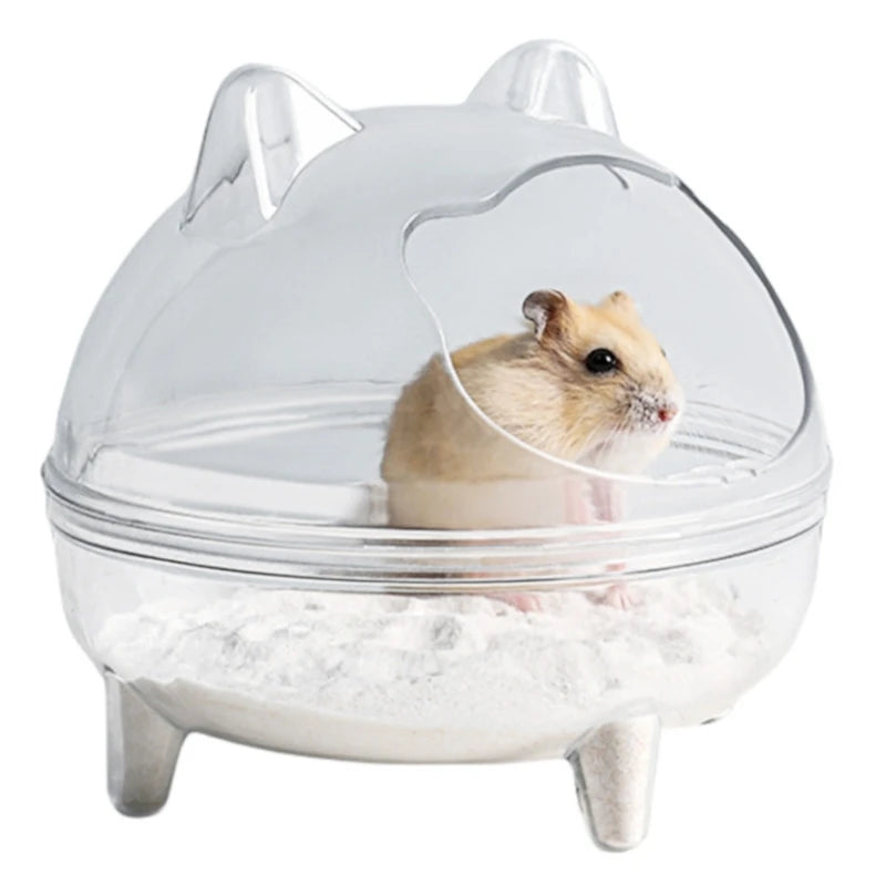 Clear View Durably Pet Hamster Sand Bath Essential for Comprehensive Pet