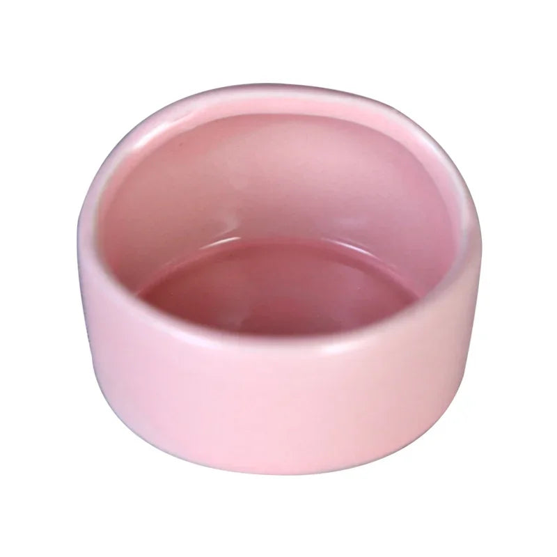 Anti-tip ceramic bowl for small pet feeding from Burrowly.
