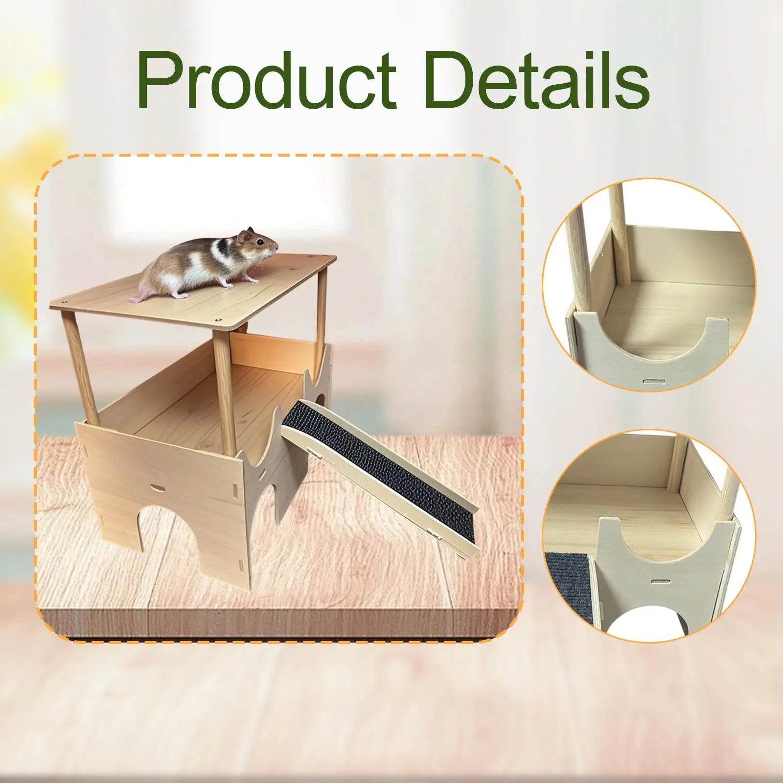 Hamster House Castle Cage Accessories Pet Supplies Hiding Guinea Pig Hideout for Hamsters Ferrets Gerbils Mice Rabbits