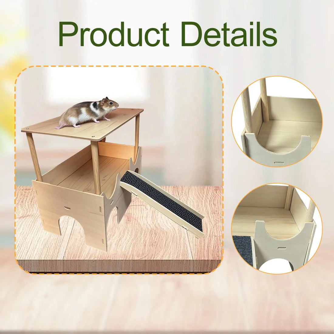 Hamster House Castle Cage Accessories Pet Supplies Hiding Guinea Pig Hideout for Hamsters Ferrets Gerbils Mice Rabbits