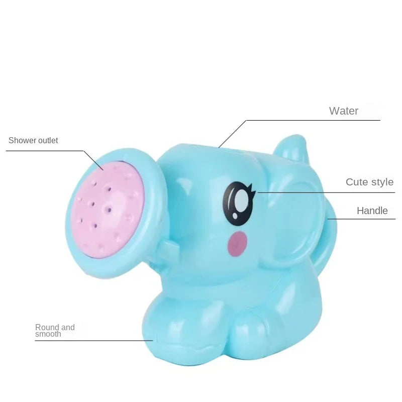 Bath Toy Plastic Kettle Bath Shower Tool Baby Bathroom Toy Elephant