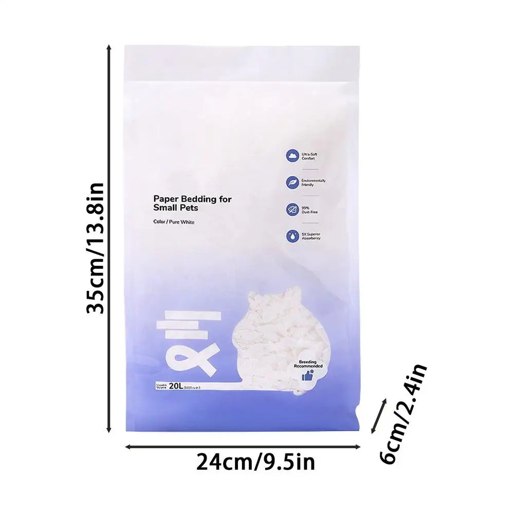 Small Animal Bedding Hamster Paper Cotton Bedding Odor Control Water Absorption Cage Decoration Rabbits Supplies for Outdoor