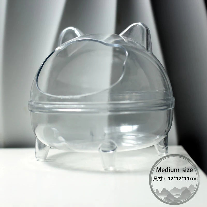 Hamster Transparent Bathroom Small Pet Sand Bath Cage Large Capacity