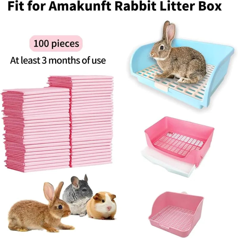 Pet Training Pads Rabbit Pee Pads Super Absorbent Disposable Toilet for Guinea Pig Hamster Chinchilla Cat Reptile Small Pet