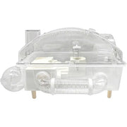 Dwarf Hamster CageAcrylic Rat Cage Hamster Home Small Animal Cages with Tube Exercise Wheel Mouse Habitat for Gerbils Mice 17.7