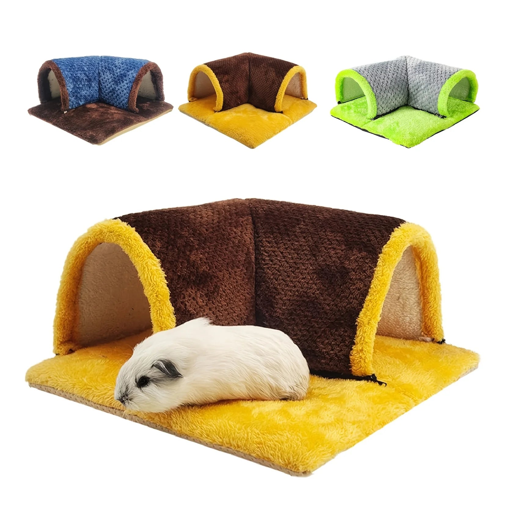 Cozy guinea pig hideout tunnel bed for Burrowly small pet comfort.