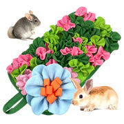 Small Pet Floral Foraging Mat for rabbits, guinea pigs, and mice from Burrowly small pet supplies.