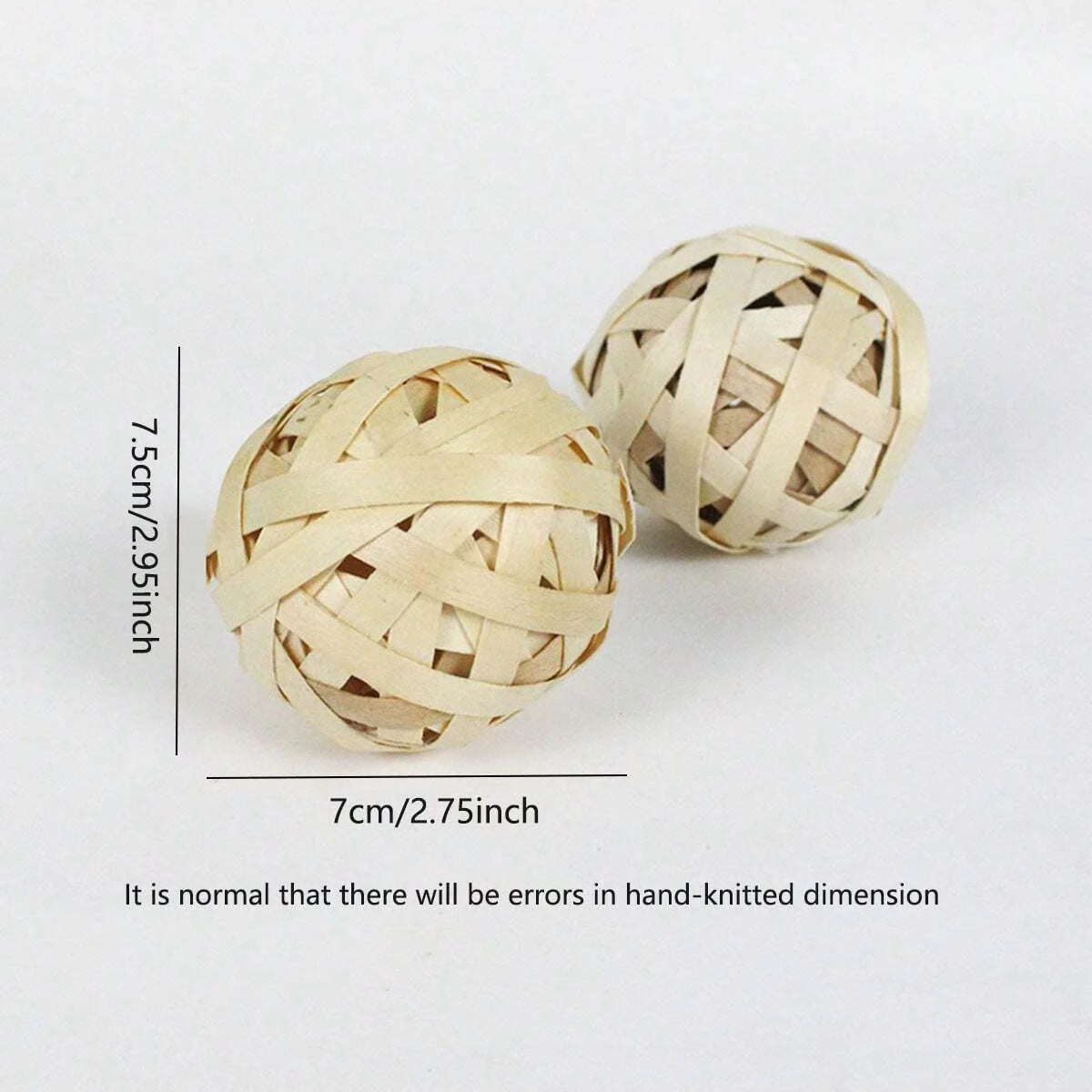 Natural Grass Weaving Chew Ball for rabbits, guinea pigs, hamsters, and chinchillas from Burrowly small pet supplies.