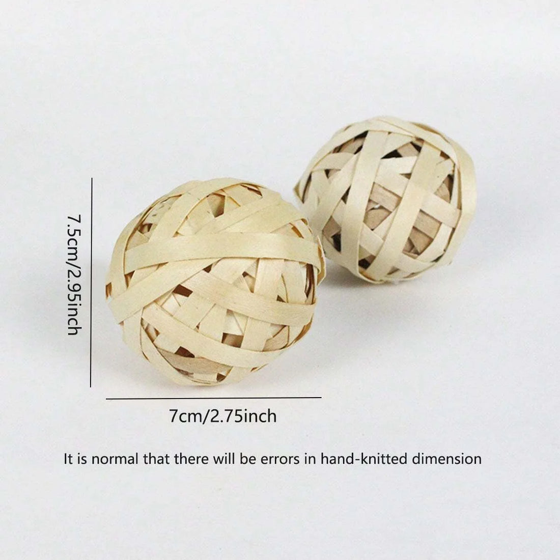 Natural Grass Weaving Chew Ball for rabbits, guinea pigs, hamsters, and chinchillas from Burrowly small pet supplies.