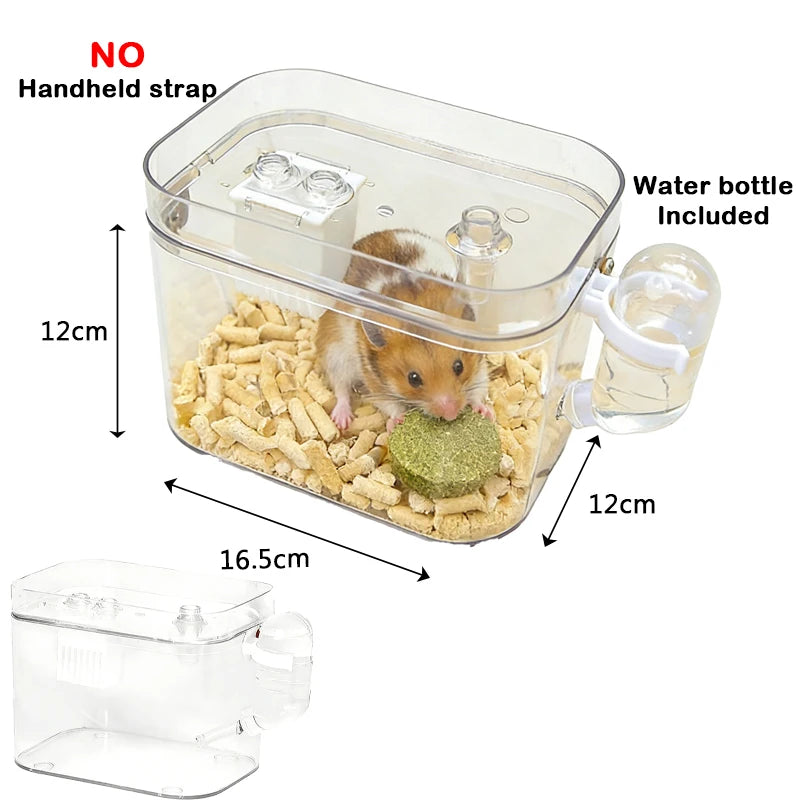 New Hamster Outdoor Carrier Cage PortableHamster Cage Transparent Large Hamster BiroCage Pet Supplies Outdoor Bird Accessories