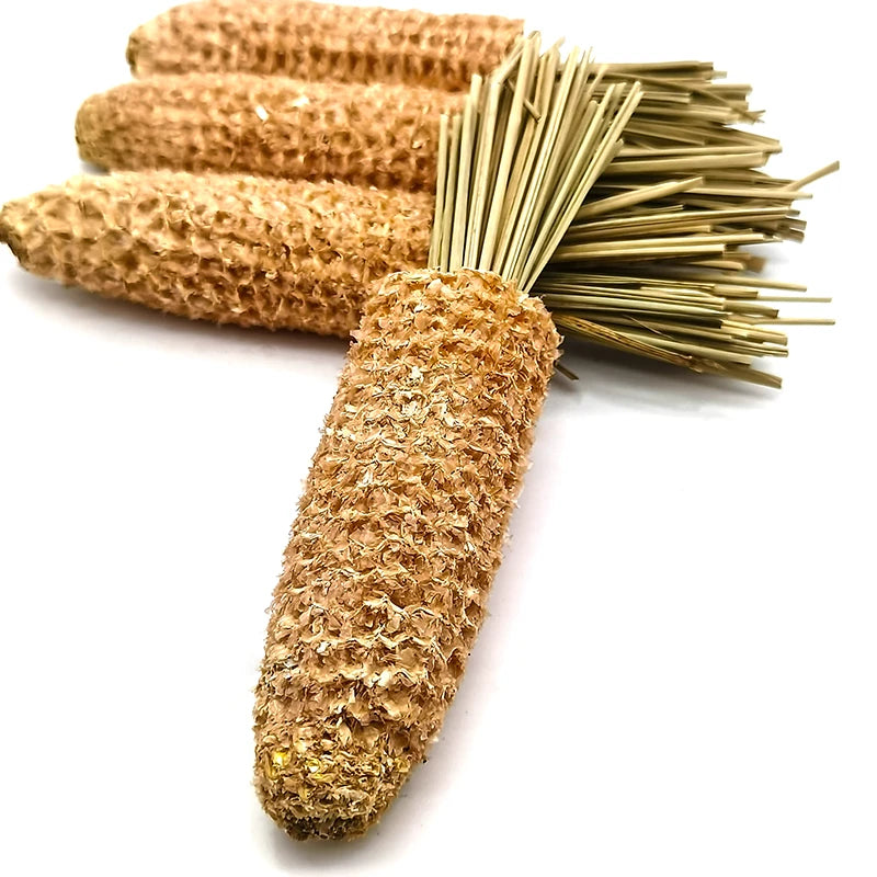 Straw Rope Carrot Chew Toys for Hamsters and Rabbits for hamsters, rabbits, gerbils, and mice from Burrowly small pet supplies.