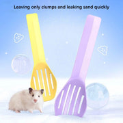 Small pet cleaning scoop for hamster sand bath and bedding care from Burrowly.