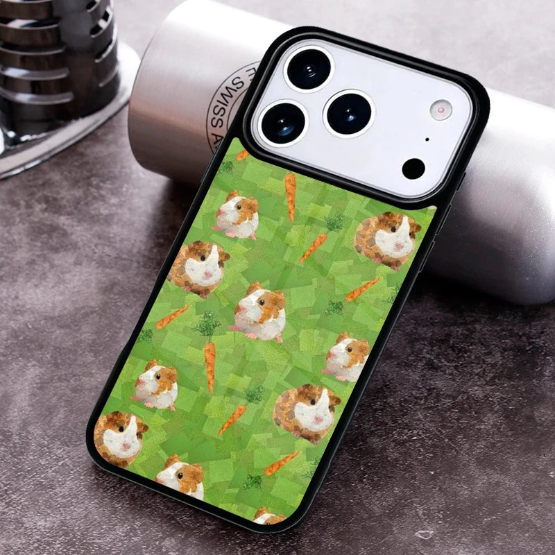 Guinea Pig Hamster Cute Phone Case for iPhone 17 16 15 Pro Max Air 14 13 12 11 Plus Shockproof Cover