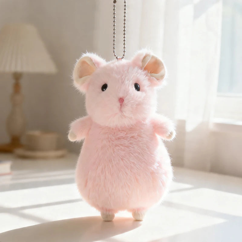 Cute White Baby Hamster Plush Toy Adorable Pet Degu Stuffed Animal Soft Doll Mouse Plushie For Girl Boy