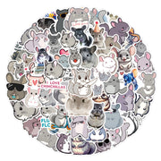10/55/110PCS New Chinchilla Kawaii Creative Graffiti Stickers for Water Cup Pencil Box Scrapbook Waterproof Decal Kids Toy