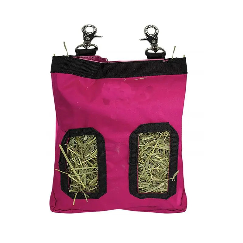 Hay Bag Hanging Pouch Feeder Holder Feeding Dispenser Container for Rabbit