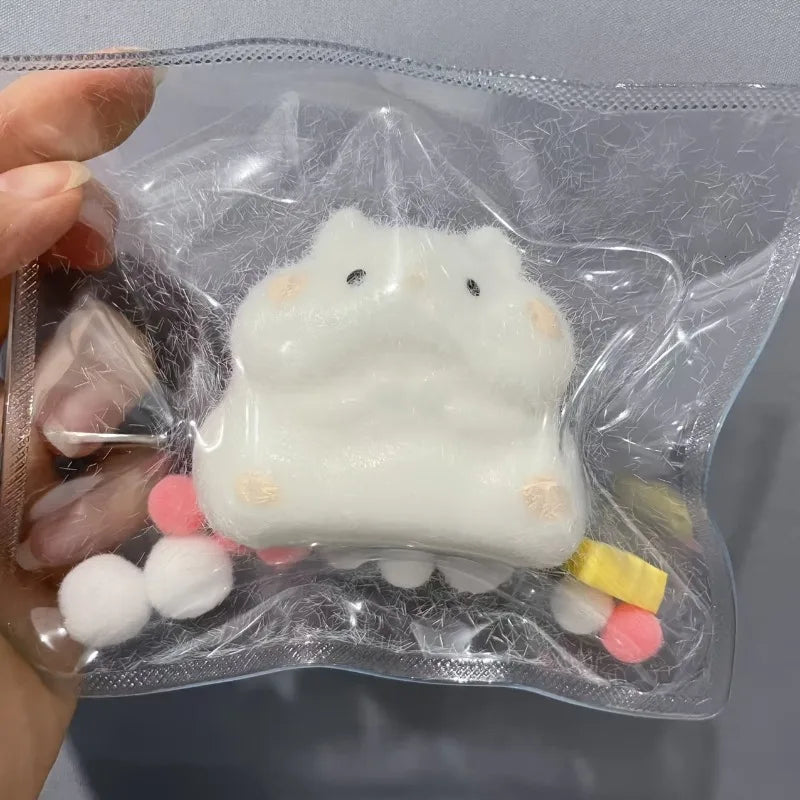 1 handmade Tabas hamster stress relief toy, soft and stickyTPR decompression toy, suitable for adults andchildren (random color)