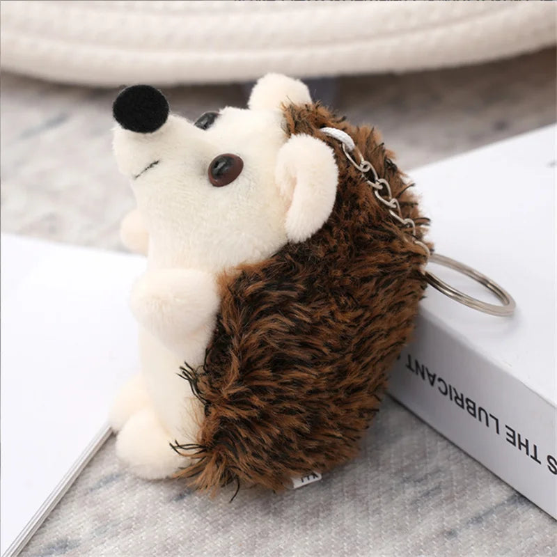 1PCS Cute Plush Hedgehog Toy Small Pendant Creative Mini Soft Stuffed Animal Toys Birthday Girls Playmate Gift 10CM HANDANWEIRAN
