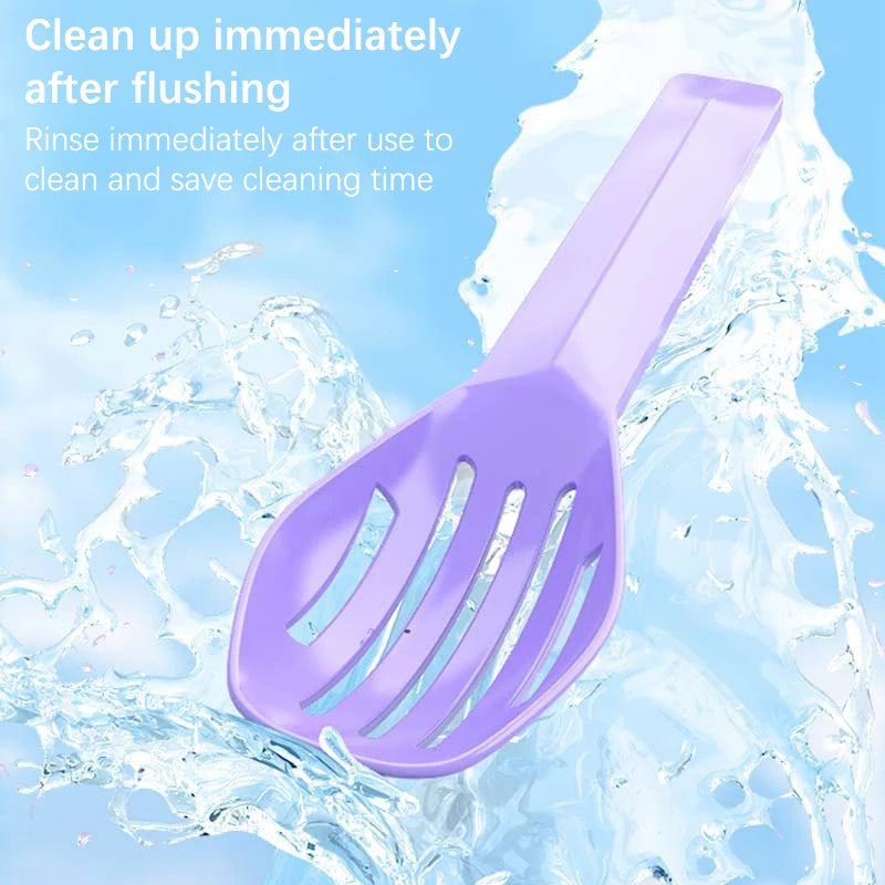 Small pet cleaning scoop for hamster sand bath and bedding care from Burrowly.