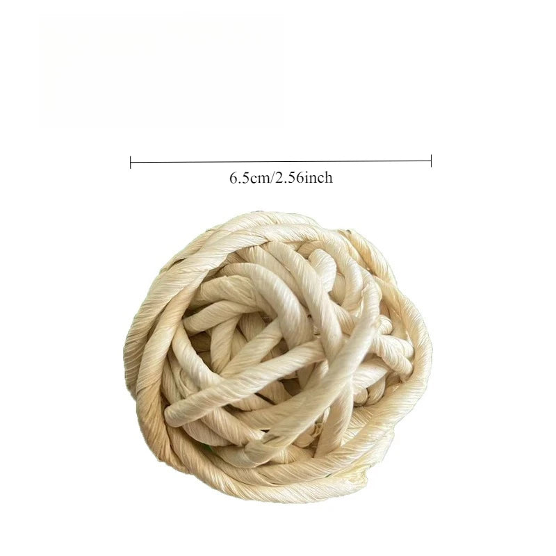 Hanging Grass and Wood Chew Toy Set for rabbits, guinea pigs, hamsters, and chinchillas from Burrowly small pet supplies.