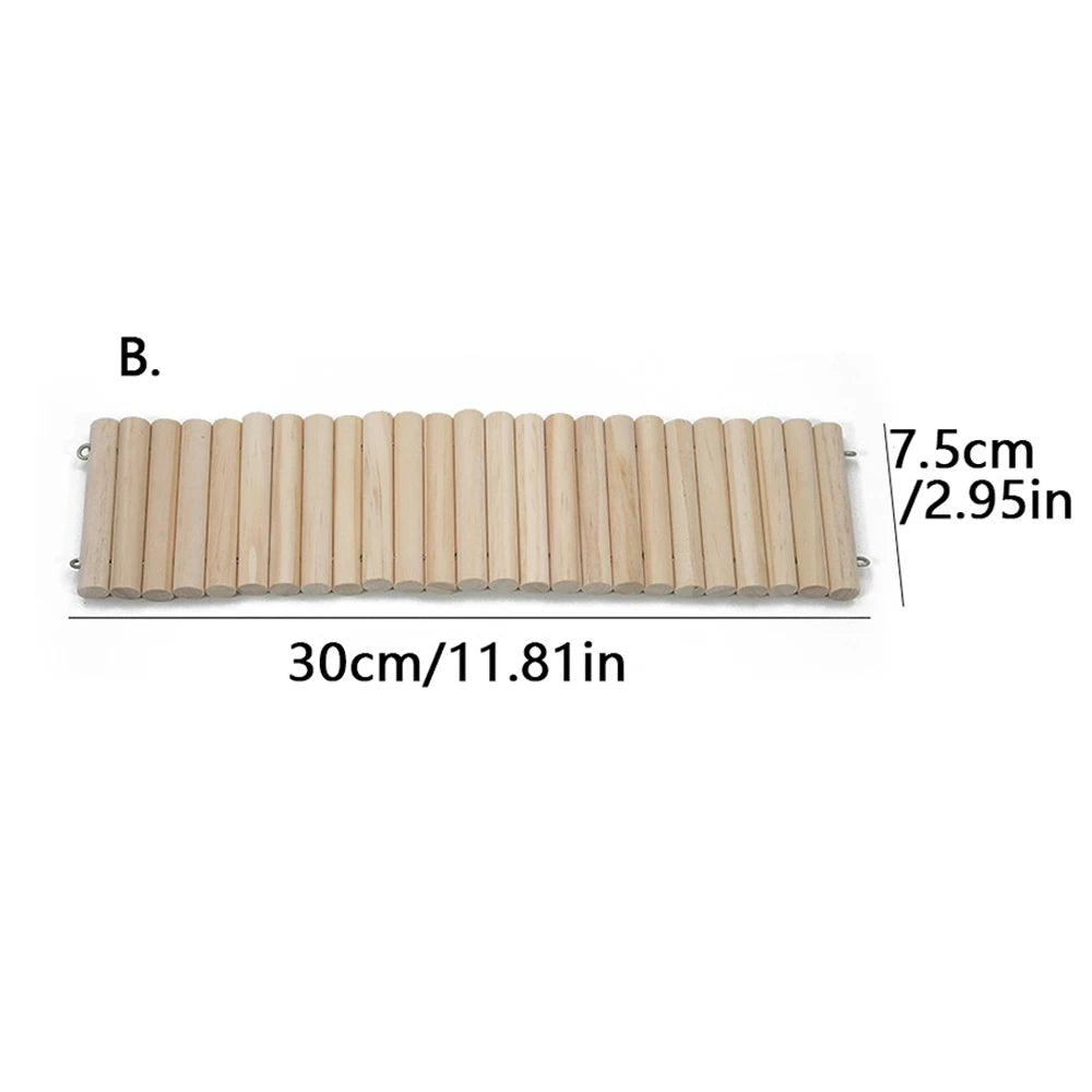 Hamster Habitat Multiple Size Wooden Bridge Cage Hamster Bendable Fence