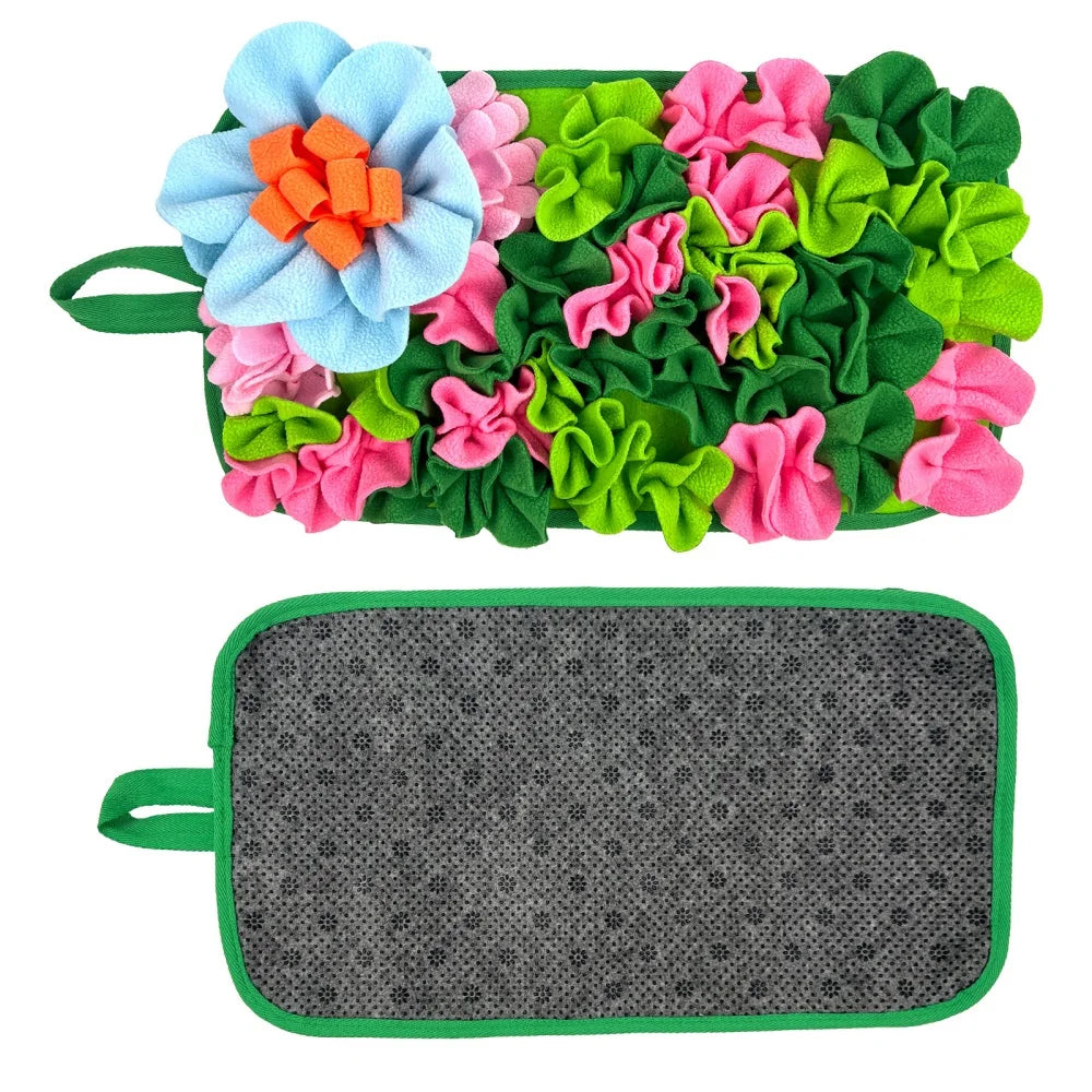 Small Pet Floral Foraging Mat for rabbits, guinea pigs, and mice from Burrowly small pet supplies.