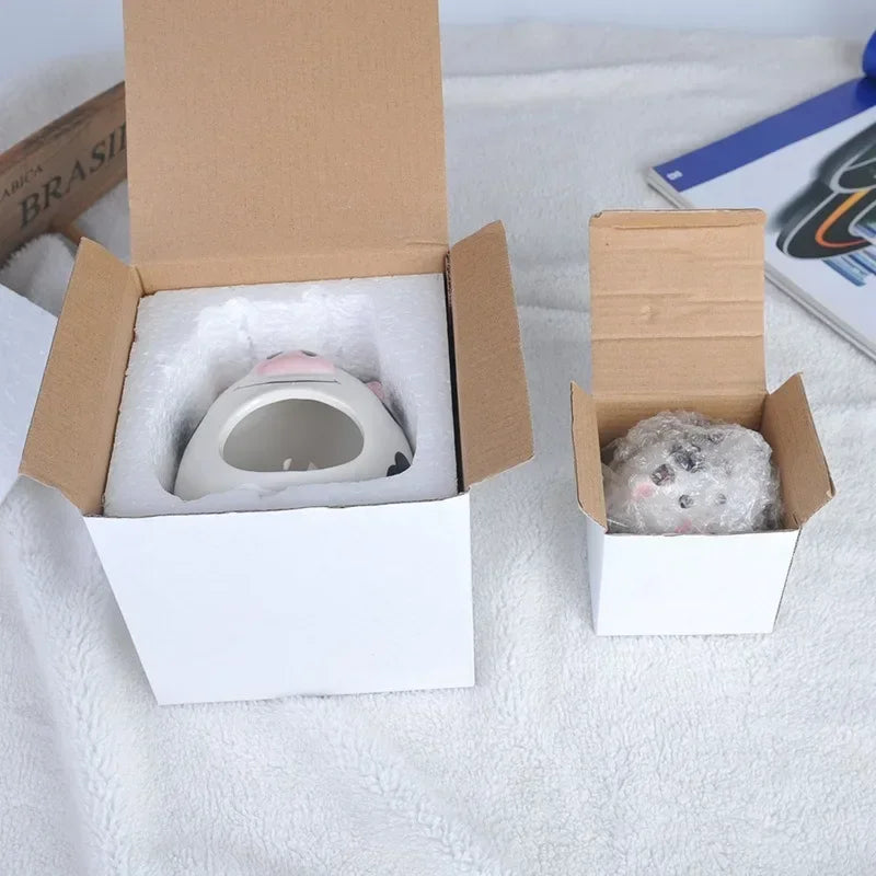 Summer Cooling Ceramic Nest Cartoon Cow Mini Pet Bed for Hamster Golden