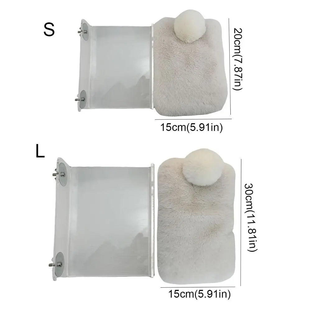 Warm Parrot Platform Detachable Acrylic Bird Resting Stand Comfortable Washable Parrot Sleeping Bed for Hamster Gerbils Mice