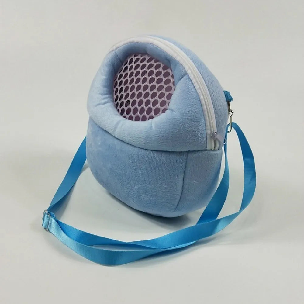 Warm Travel Carrier Bag for Small Pets for hamsters, guinea pigs, rabbits, and chinchillas from Burrowly small pet supplies.