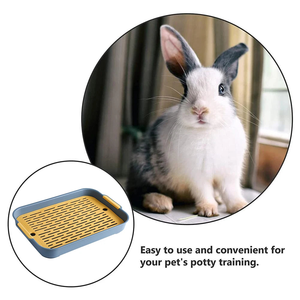 Small pet toilet tray for rabbits and guinea pigs from Burrowly.