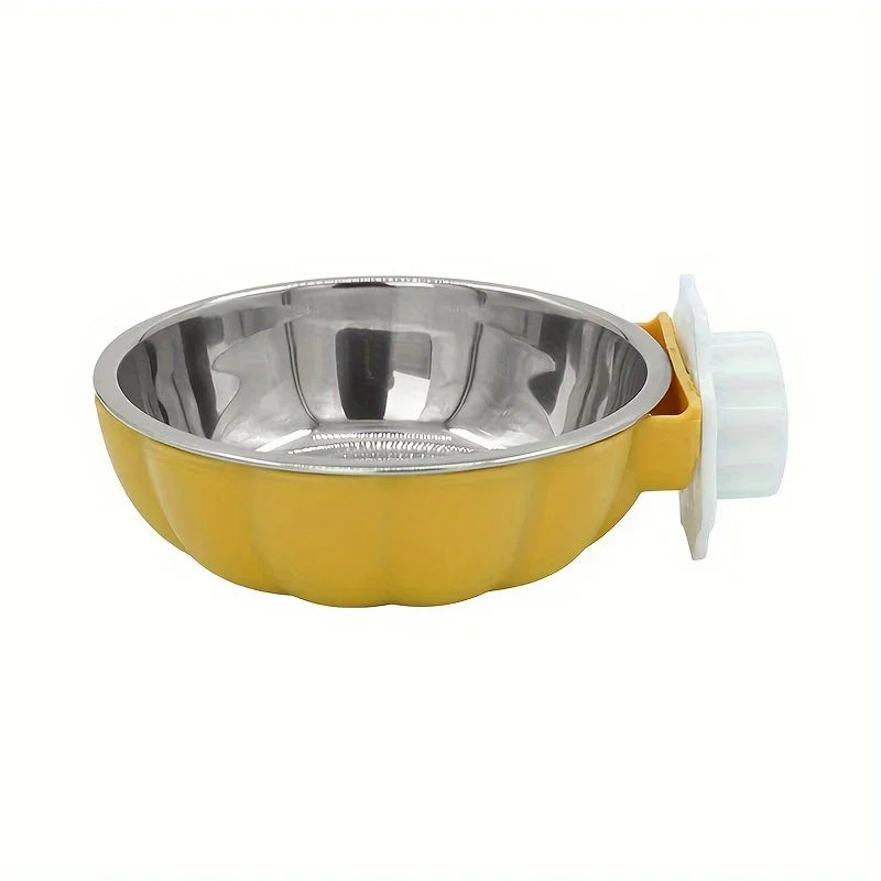 Pumpkin shaped small pet food and water bowl for Burrowly daily feeding.