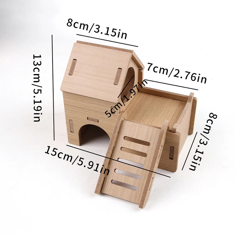 Pet Hamster Toys Wooden Bridge Seesaw Swing Toys Small Animal Activity