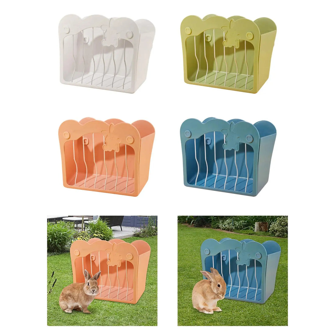Less waste hay rack for rabbits and guinea pigs from Burrowly.