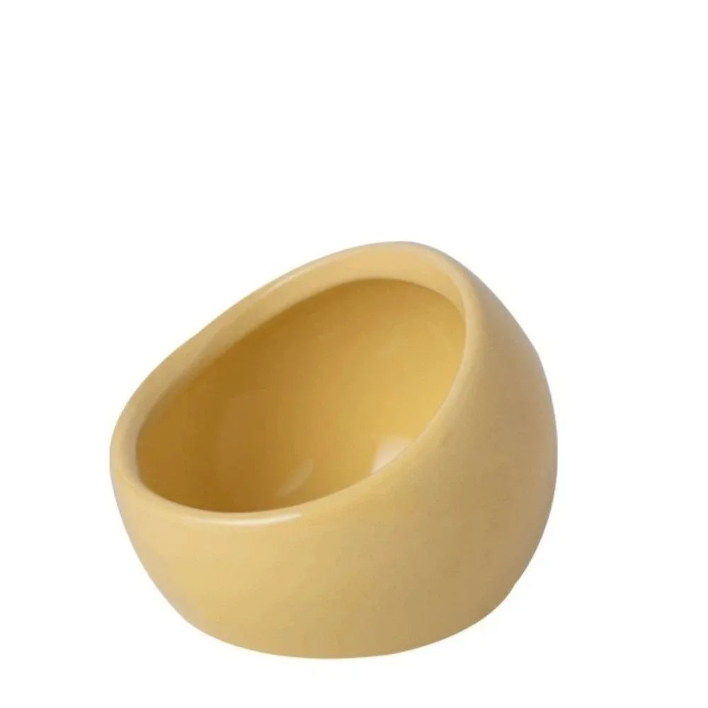 Slanted Anti-Spill Ceramic Hamster Bowl