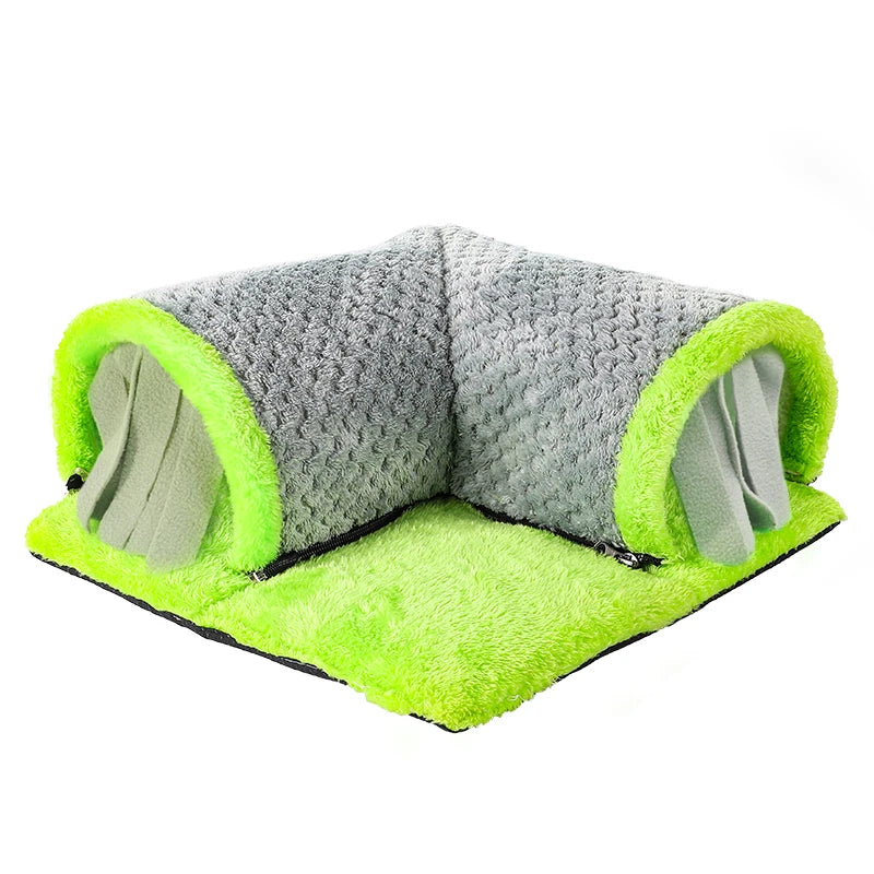 Cozy guinea pig hideout tunnel bed for Burrowly small pet comfort.