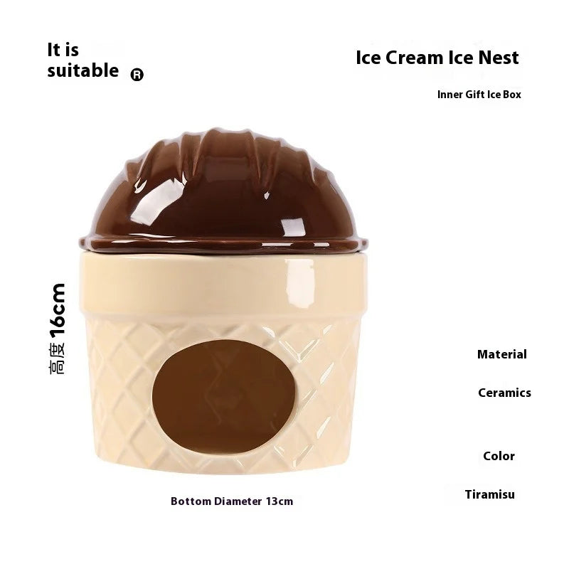 Ice Cave Hamster House Ceramic Hideout Summer Cooling Shelter for Small