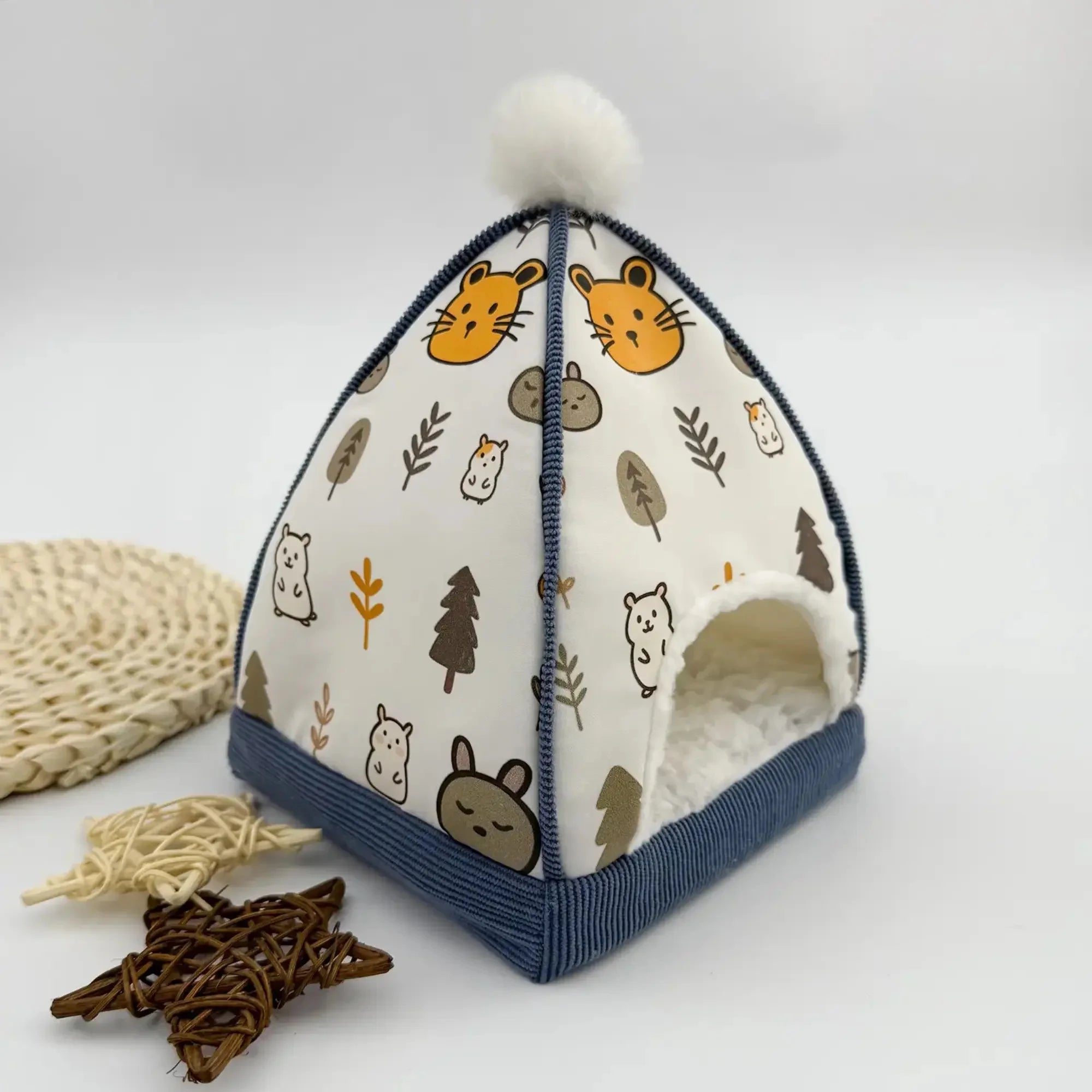 Hamster Nest Cute House Design Warm and Comfortable Golden Bear Dutch Pig Safe Avoidance House Pet Supplies