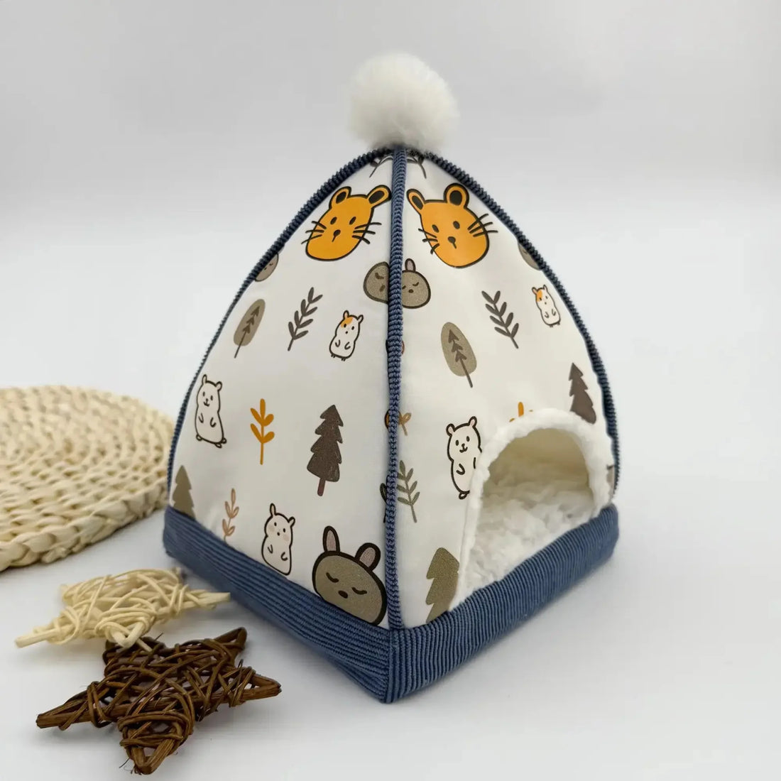 Hamster Nest Cute House Design Warm and Comfortable Golden Bear Dutch Pig Safe Avoidance House Pet Supplies