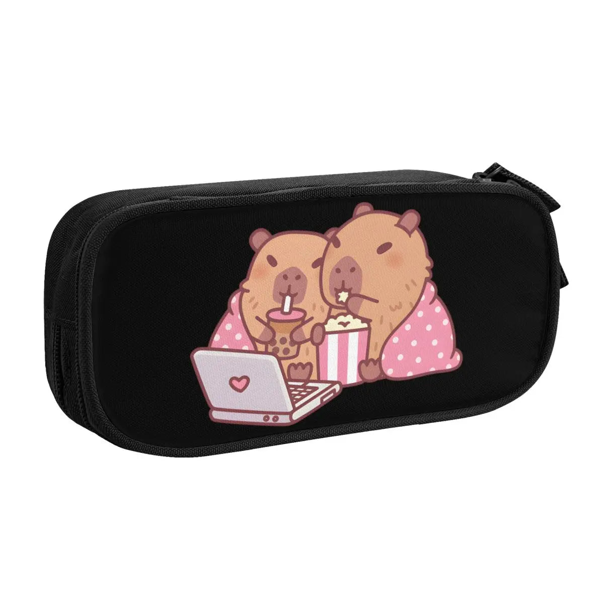 Custom Kawaii Cute Giant Cavy Capybara Pencil Case for Boys Gilrs Big Capacity Pencil Bag School Accessories