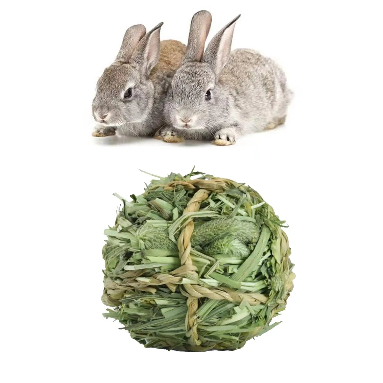 Rabbit Chew Toys Timothy Grass Hay Ball Small Animal Activity Play Toy for