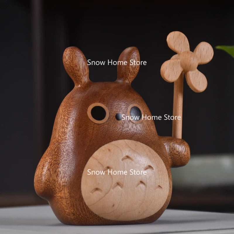 Hand Handle Windmill Chinchilla Cute Cartoon Car Ornament Toy Wooden